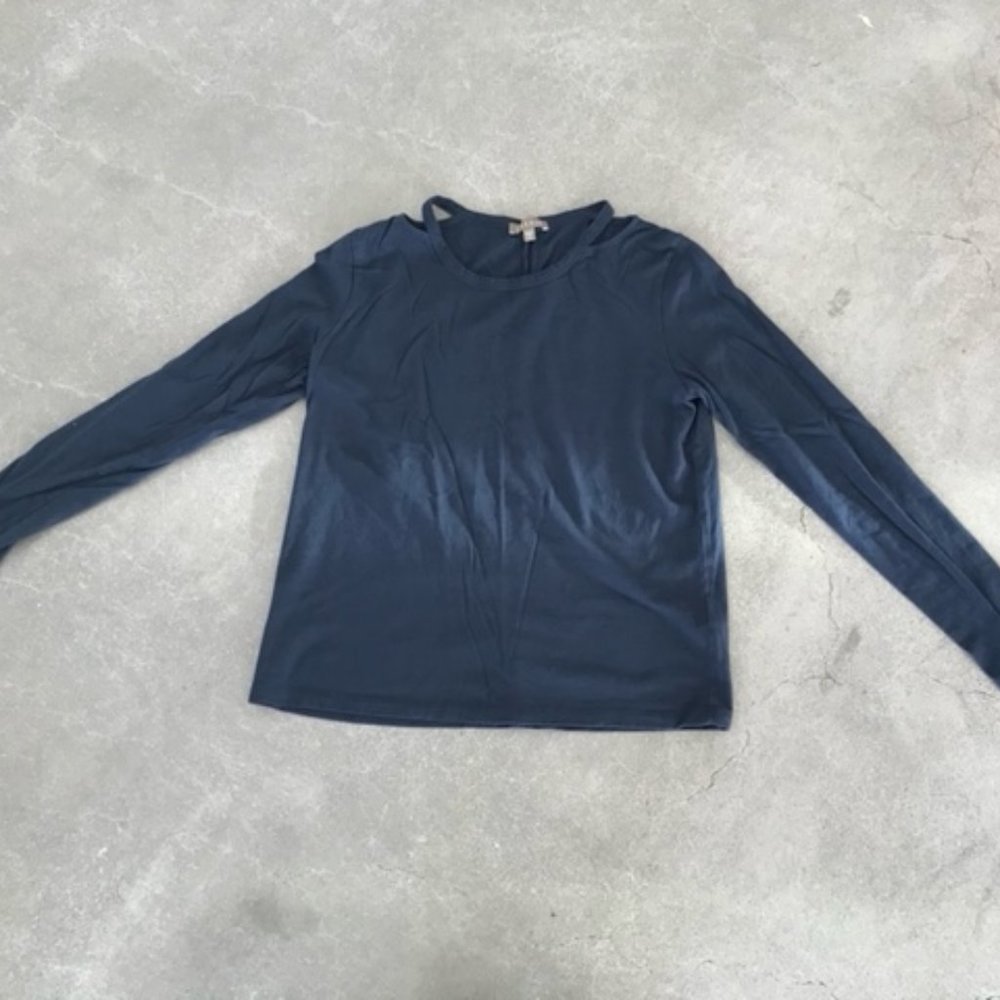 Lilla P Navy Long Sleeve with shoulder cut outs
